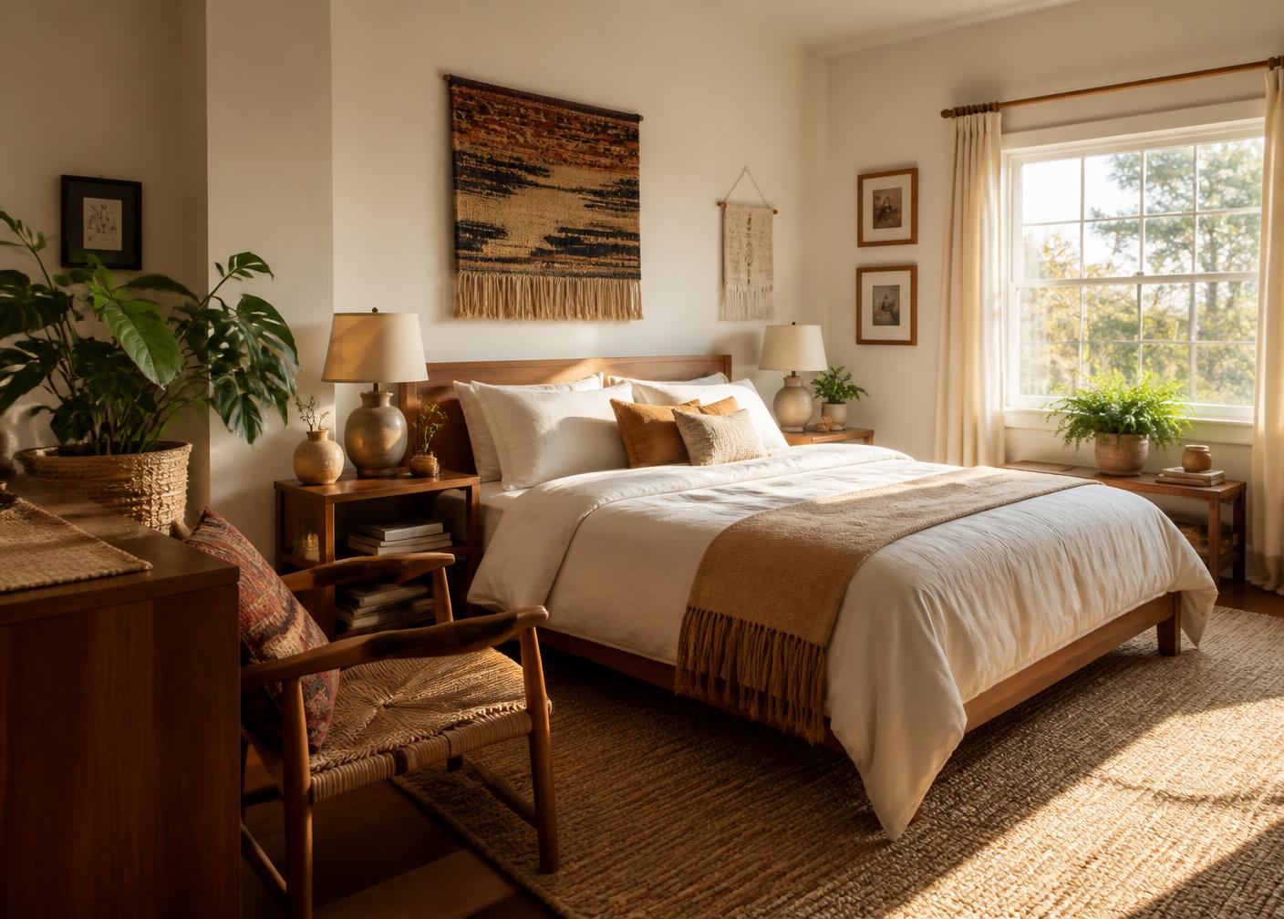 One bedroom artist residency suite with queen bed